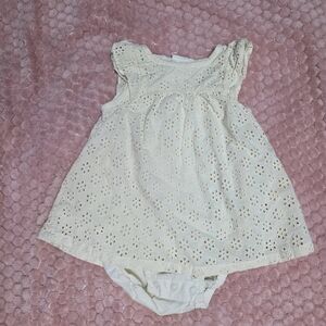Carter's Cream Eyelet Dress